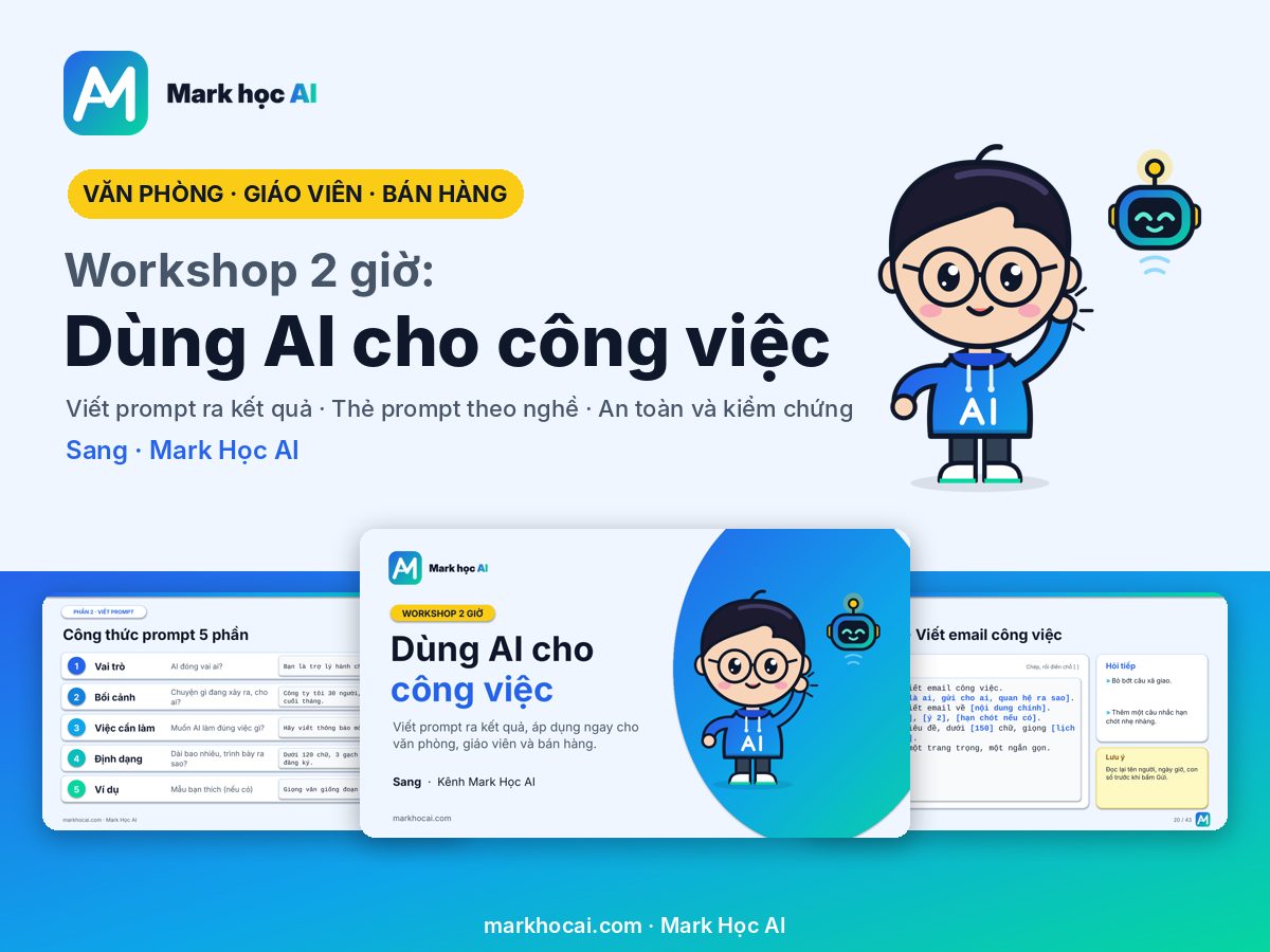 Bìa workshop Dùng AI cho công việc